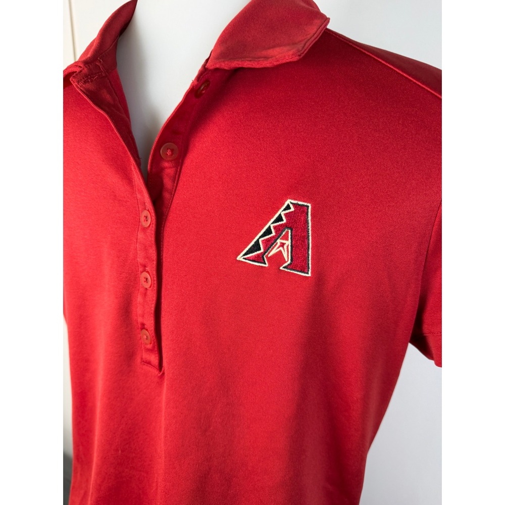 Nike Golf Arizona Diamondbacks Dri-FIT Polo Shirt Red Womens Small MLB Fan Gear - Picture 2 of 10